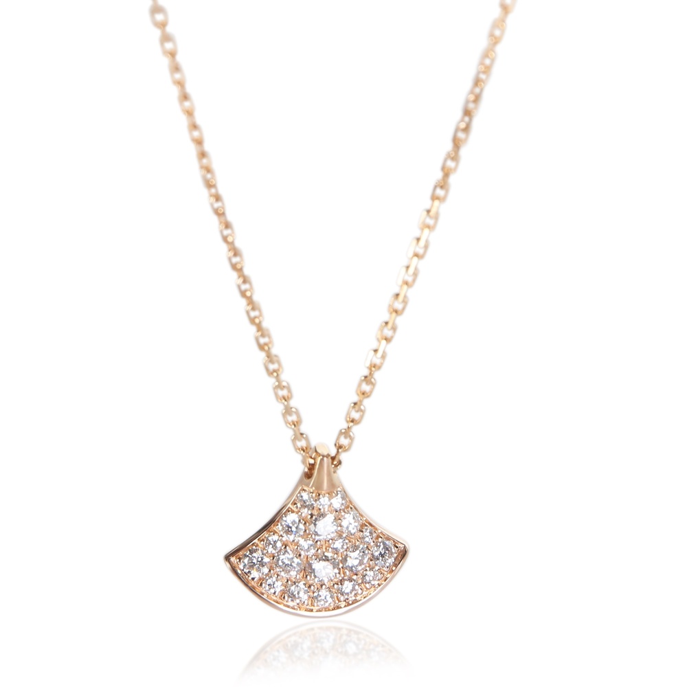 BVLGARI Rose Gold Diamond Diva's Dream Pendant